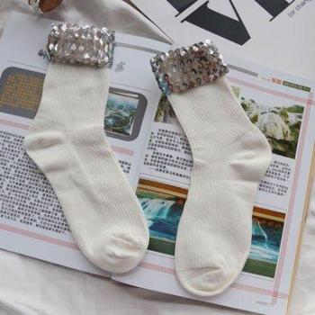 Streetwear Style Women's Bling Socks