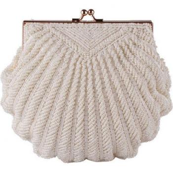 Bolso Crema Nupcial con Perlas