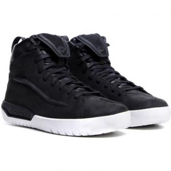 Zapatillas Dainese Metractive D‑WP con Suela Asimétrica, Color Negro/Blanco