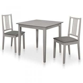 Juego de muebles de comedor 3 piezas MDF gris