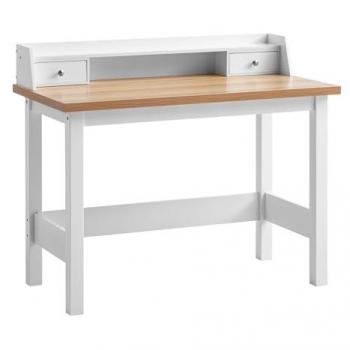 Büro-Schreibtisch WL7.221 – 106 x 53 x 90 cm, weiß, Schubladen­system