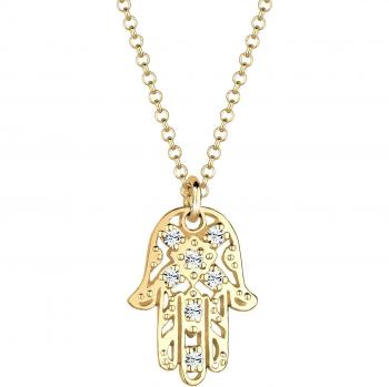 Main de Fatima Goldhimmel – Collier Or Plaqué, Éclat Swarovski