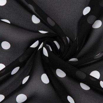75D Dot Print Chiffon Fabric