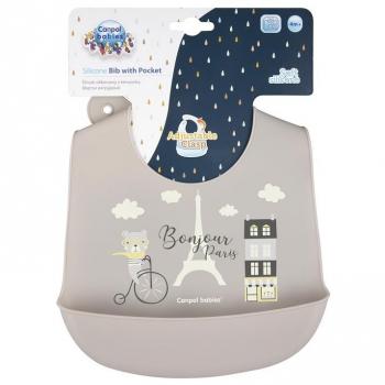 Canpol Babies Bonjour Paris Bib Beige Baby Bib 1 pc