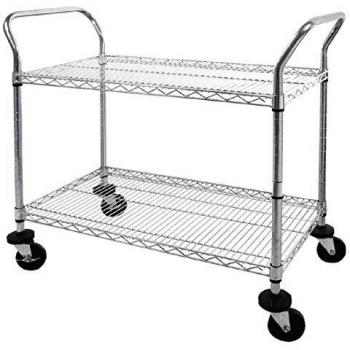 Vogue Chrome 2 Tier Catering Trolley