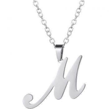 Bijoux Collier M en Acier