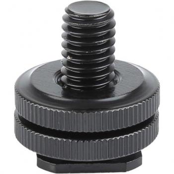 Double Nut Cold Shoe Mount for DSLR Camera