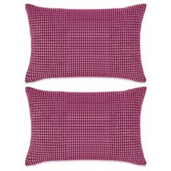 Velour Pillow Set 2 Pieces 40 x 60 cm Pink
