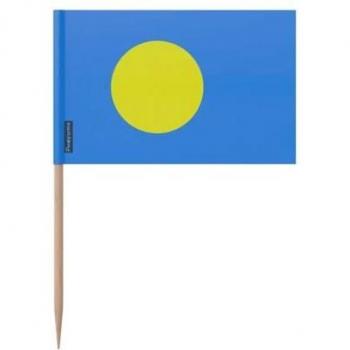 Cure‑dents Drapeau des Palaos – Pack de 100 (6,5 cm)