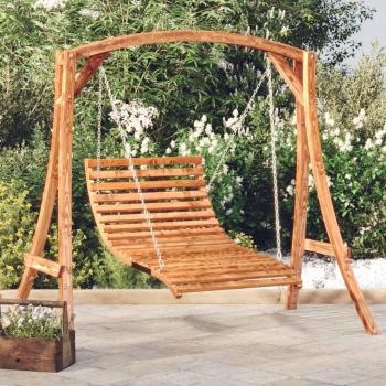Banc de Jardin Balançoire en Bois Courbé avec Teck – VidaXL