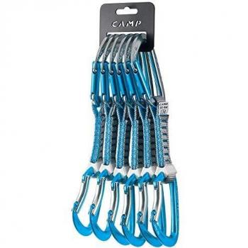 Lot von 6 camp set 6 quickdraws orbit express poliert 11 cm blau
