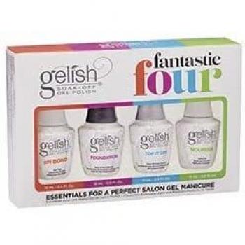 HARMONY GELISH FANTASTIC FOUR SOAK-OFF GEL NAIL POLISH KIT FOR LED LAMP (4X15ML)