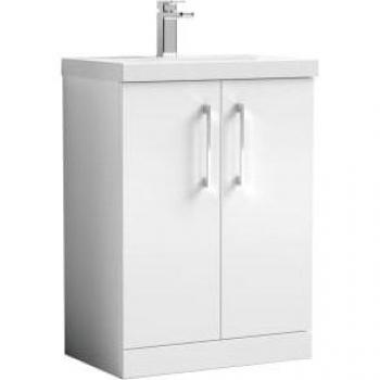 Nuie Arno White 2 Door Vanity Unit & Basin