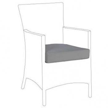 Set di 8 copricuscini grigi per sedie da esterno 47 x 47 x 10 cm