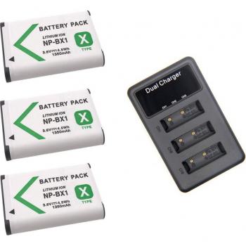 Cargador USB y batería NP-BX1 1350mAh para Sony