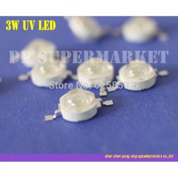 Ensemble de 10 LED UV 3W 395-400nm, lumière violette