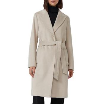 Regular Fit Damenmantel aus Wollmix mit Viskose – Kitt 44