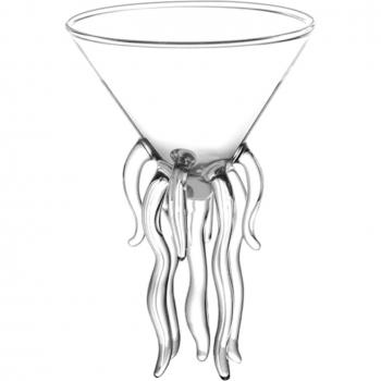 Vaso transparente de cristal para champán
