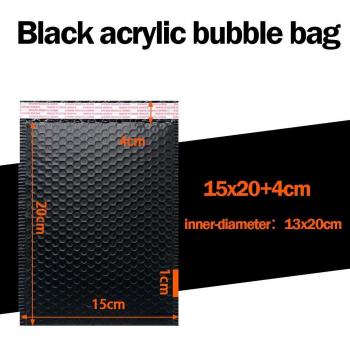 25 Black Bubble Mailers with Self-Seal