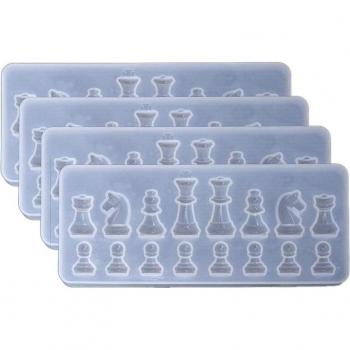 Juego de Moldes de Resina 3D Ajedrez Polímero