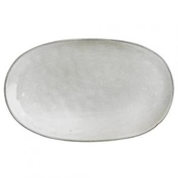Mica Tabo Servierplatte aus Keramik, grau, 35,5 x 21,5 x 4,5 cm