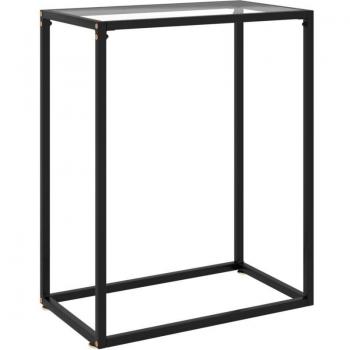 Console Organisée en Verre Transparent