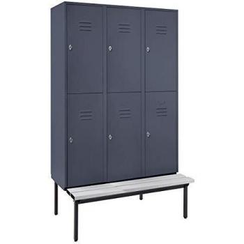 Six-Compartment Wolf Half‑Height Locker with Bench