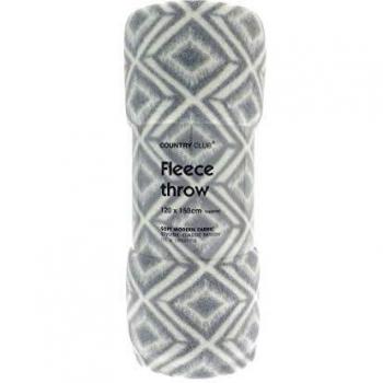 Tribal Grey Premium Fleece Throw – Country Club Design
