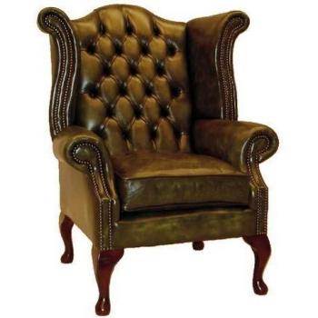 Casa Padrino Luxus Wohnzimmer Ohrensessel Leder Sessel