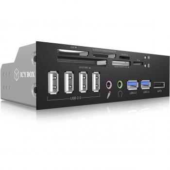 ICY BOX IB-863A-B Lecteur de Cartes Mémoire avec Ports USB 2.0/USB3.0/eS