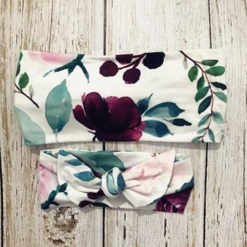 Bandeau coordonné maman et bébé, motif léopard