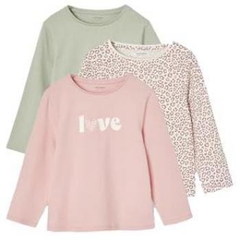 Tops Enfant Femme Vert Sauge – Ensemble de 3