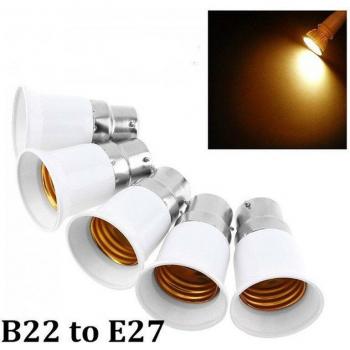B22 zu E27 Fassung Adapter, 110V/220V, für Wohnräume, 1 Stück