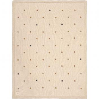 Couverture tricot bio Dots 80x100 cm