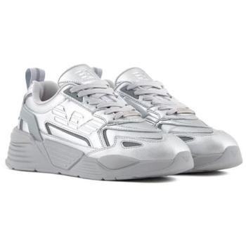 Emporio Armani 7x000306 Triple Matte Silver Training Shoes – UK 5