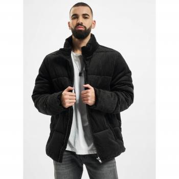 Puffer Jacket Urban Classics in Velluto a Coste Nero