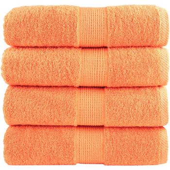 Serviettes d'Invité SOLUND (4 pièces) couleur orange – VidaXL