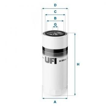 UFI 24.008.01 Kraftstofffilter – IVECO 500054588/504199551/5801364481