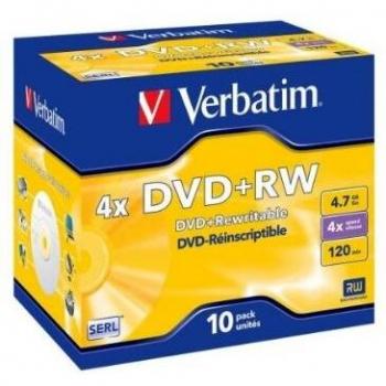 DVD+RW Verbatim 4,7GB 4x Conf. 10