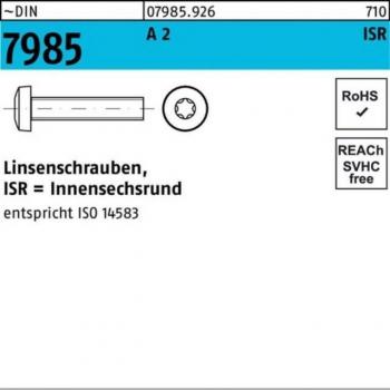 Reyher M4x8mm Linsenschraube DIN 7985 ISR 1000 Stück