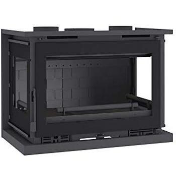 Insertable de Leña 3 Caras FM IT-183 FK con Turbinas, 12.8 kW, Interior de Fundición y Cristales Serigrafiados