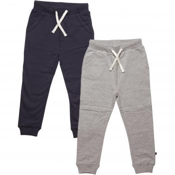 MINYMO Jungen Minymo 2er Pack Sweat Pants/Freizeithose für Jungen Hose, Mehrfarbig
