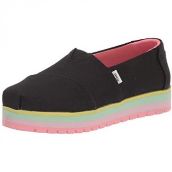 TOMS Black Alpargata Platform Shoes for Girls