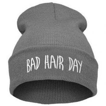 Gorro de Lana Hiphop Gris para Invierno