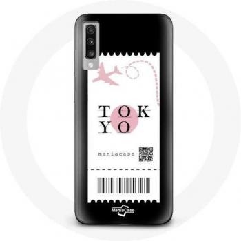 Hülle für Samsung Galaxy A50 Flugticket Motiv Tokio