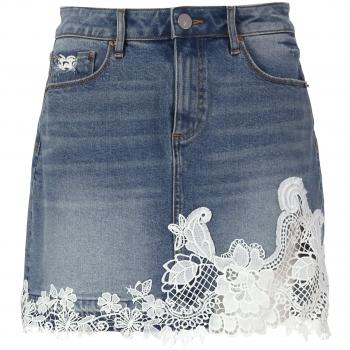 Vintage Denim Mini Gonna Slim