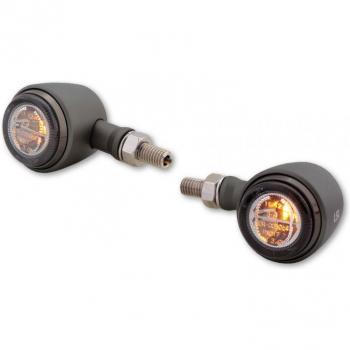 Feu arrière moto réflecteur teinté LSL Retro et Signal de virage LED LSL RETRO Argent