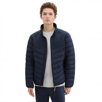 TOM TAILOR DENIM Herren Steppjacke, Hybrid, blau, Gr. S