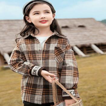 Camisa Marrón de Manga Larga para Niños