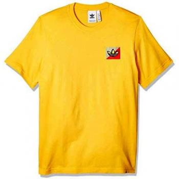 Adidas DIAG EMB Tee T-Shirt Homme, Jaune de Base s10, FR